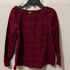 Carter's Burgundy Plaid Kids Blouse